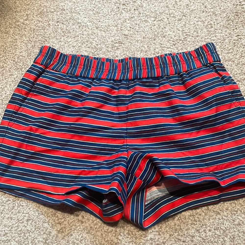 Jcrew striped red and blue shorts